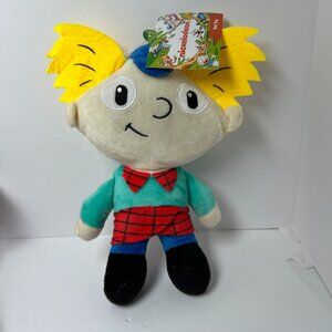 Nickelodeon Hey Arnold 9 Inch Soft Fabric Squeaky Stuffed Plush Pet Toy 90s NWT